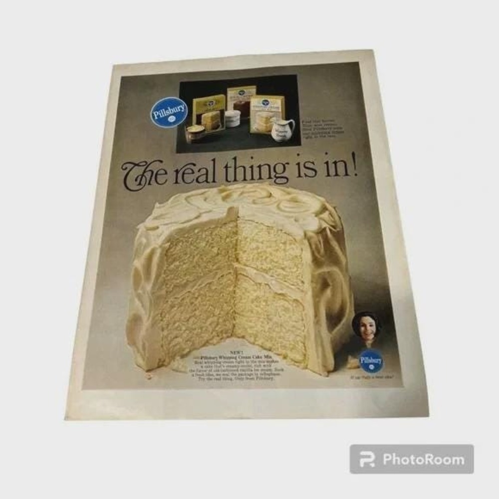 1967 Pillsbury Cake Mix Original Vintage Print Ad‎